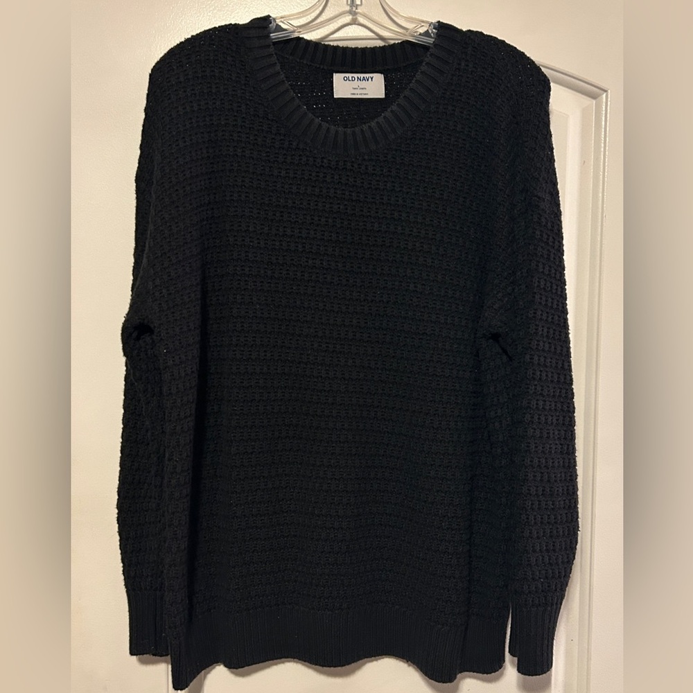 Old Navy Tunic Length Knit Navy Sweater - L